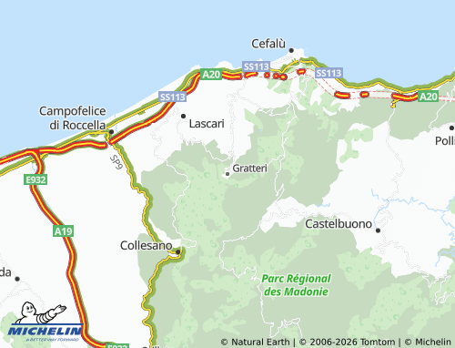 MICHELIN Gratteri map - ViaMichelin