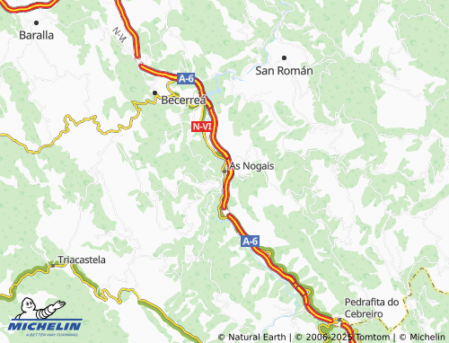 Carte MICHELIN As Nogais (Santa María Madanela) - ViaMichelin