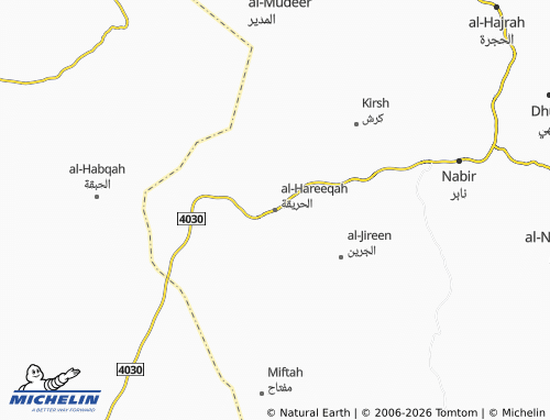 MICHELIN-Landkarte al-Hareeqah - ViaMichelin