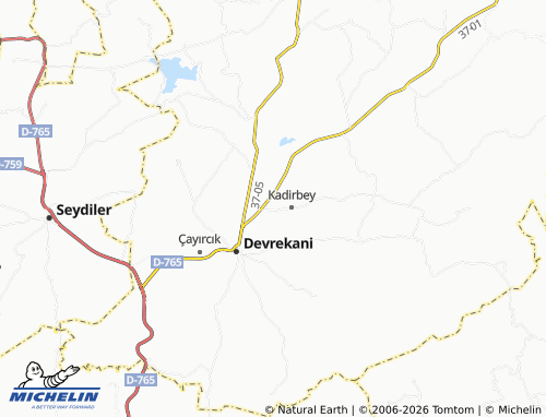 MICHELIN Kasaplar map - ViaMichelin