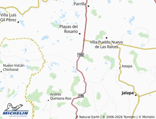 MICHELIN La Huasteca Primera Sección map - ViaMichelin