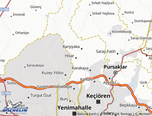 MICHELIN Hisar map - ViaMichelin