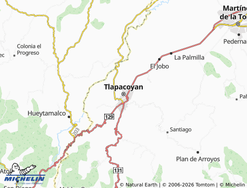 Mapa MICHELIN Tlapacoyan - ViaMichelin