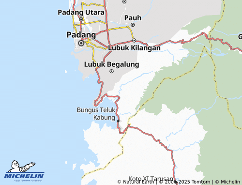MICHELIN Bungus Timur map - ViaMichelin
