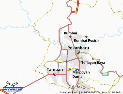 MICHELIN Desa Tampan map - ViaMichelin