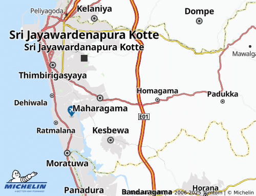 MICHELIN Kottawa South map - ViaMichelin