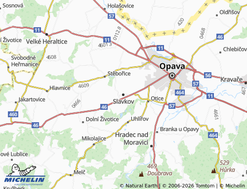 Mappa MICHELIN Slavkov - ViaMichelin