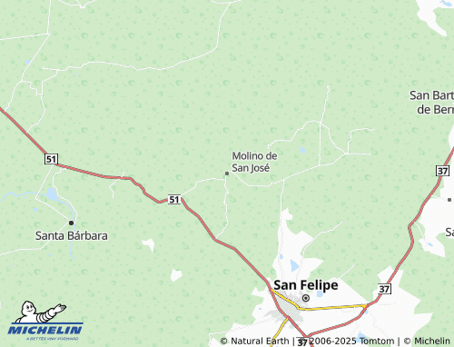 MICHELIN Molino de San José map - ViaMichelin