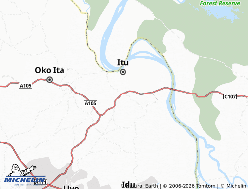 Mappa MICHELIN Ikot-Nya - ViaMichelin