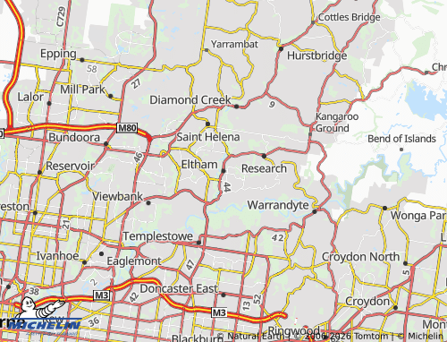 Carte MICHELIN Eltham - ViaMichelin