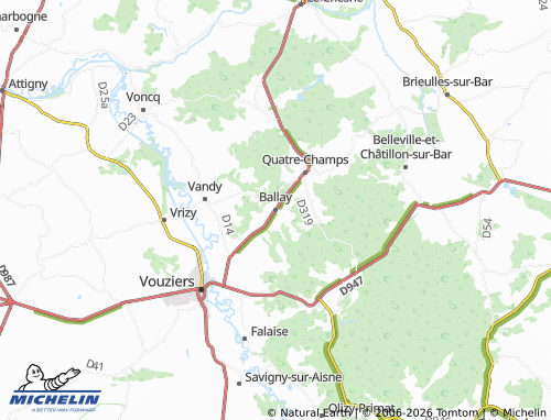 Mapa MICHELIN Ballay - ViaMichelin