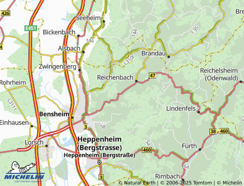MICHELIN-Landkarte Elmshausen - ViaMichelin