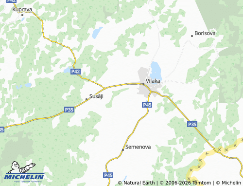 MICHELIN Kravaļi map - ViaMichelin