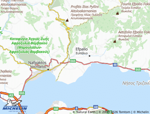 MICHELIN Kastraki map - ViaMichelin