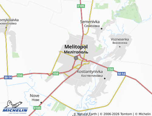 MICHELIN Melitopol map - ViaMichelin