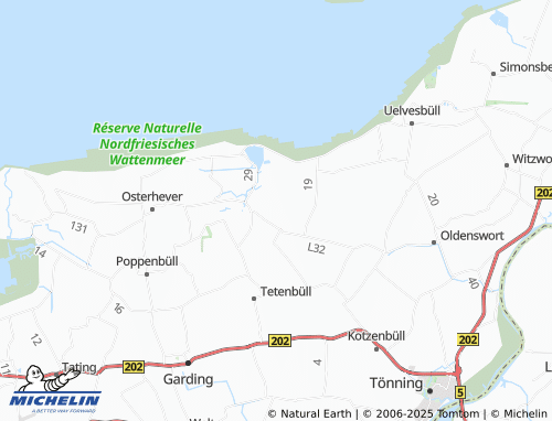 Carte MICHELIN Sieversfletherkoog - ViaMichelin