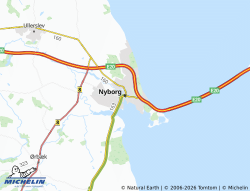 MICHELIN Nyborg map - ViaMichelin