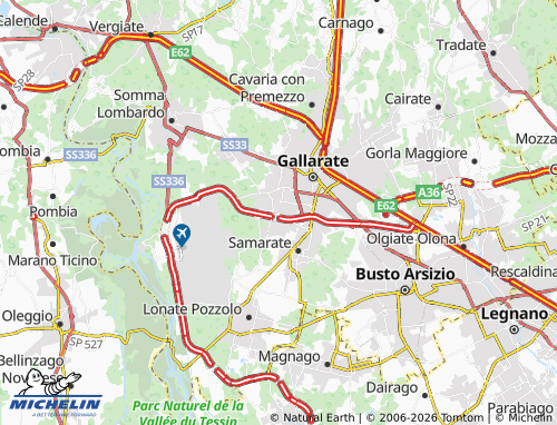 MICHELIN Cardano al Campo map - ViaMichelin