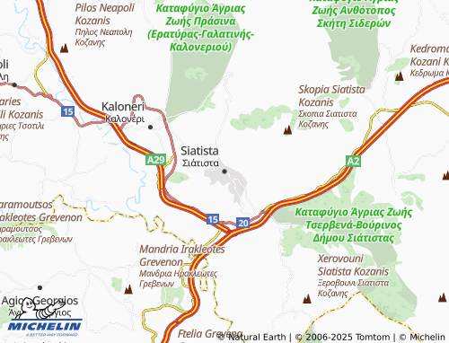 MICHELIN Siatista map - ViaMichelin