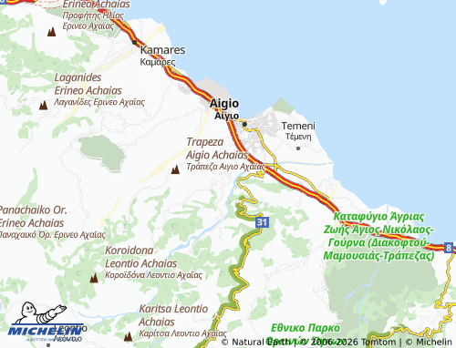 MICHELIN Foniskaria map - ViaMichelin