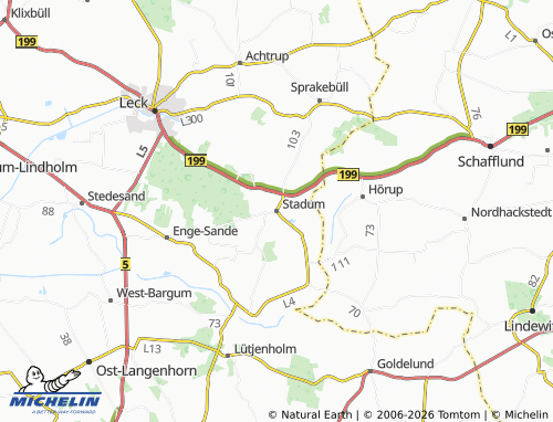 MICHELIN Stadum map - ViaMichelin