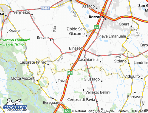 MICHELIN-Landkarte Pasturago - ViaMichelin