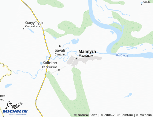 MICHELIN-Landkarte Malmyzh - ViaMichelin