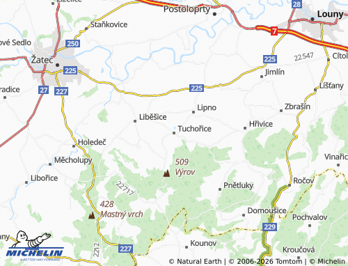 Mappa MICHELIN Tuchořice - ViaMichelin