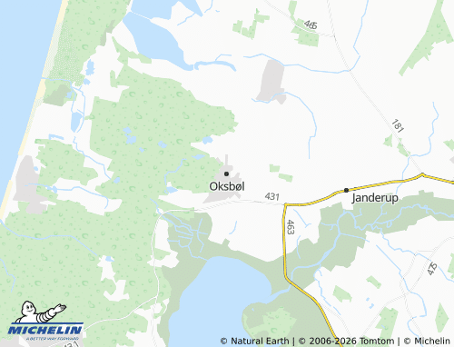 Mapa MICHELIN Oksbøl - ViaMichelin