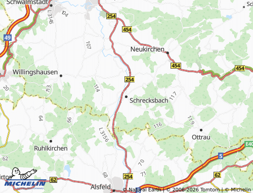 Mapa MICHELIN Schrecksbach - ViaMichelin