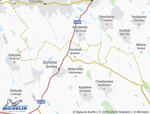 Mappa MICHELIN Dovzhok - ViaMichelin