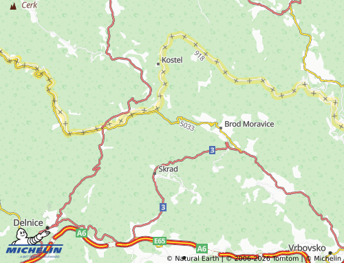 Carte MICHELIN Hosnik - ViaMichelin