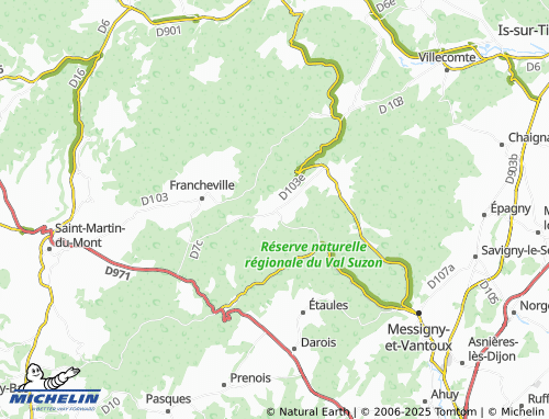 Carte MICHELIN Curtil-Saint-Seine - ViaMichelin