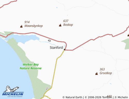Mapa MICHELIN Stanford - ViaMichelin