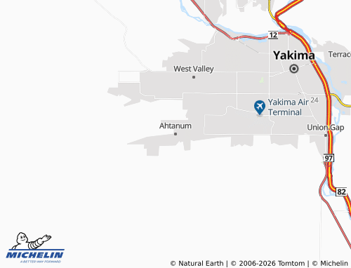 Mappa MICHELIN Ahtanum - ViaMichelin