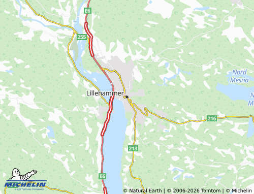 MICHELIN-Landkarte Lillehammer - ViaMichelin