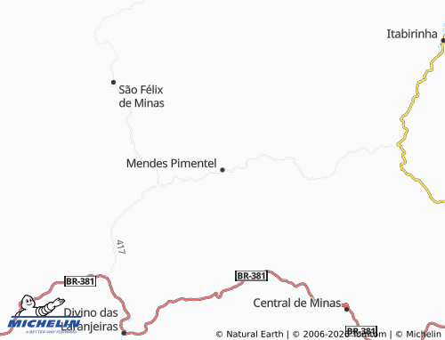 Mappa MICHELIN Mendes Pimentel - ViaMichelin