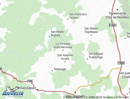 MICHELIN La Cruz map - ViaMichelin