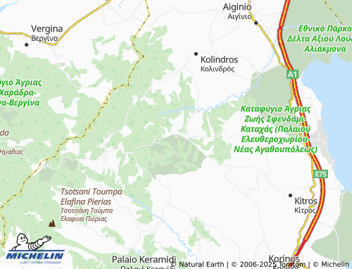MICHELIN Palaiostani map - ViaMichelin