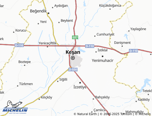 MICHELIN Mustafa Kemal Paşa map - ViaMichelin