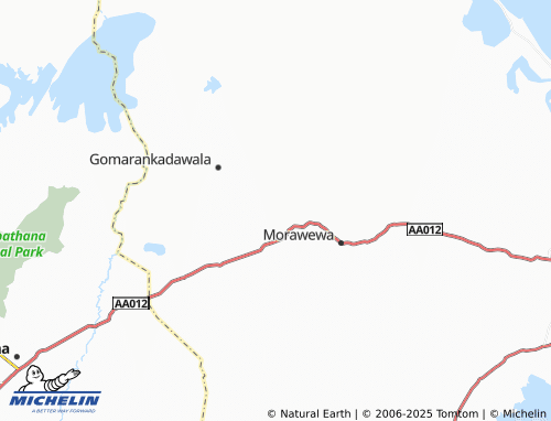 MICHELIN-Landkarte Mahadiulwewa Stage 2 - ViaMichelin