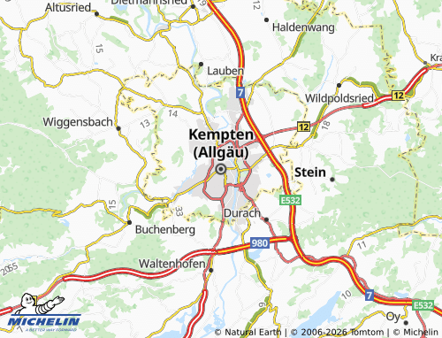 Mappa MICHELIN Kempten (Allgäu) - ViaMichelin