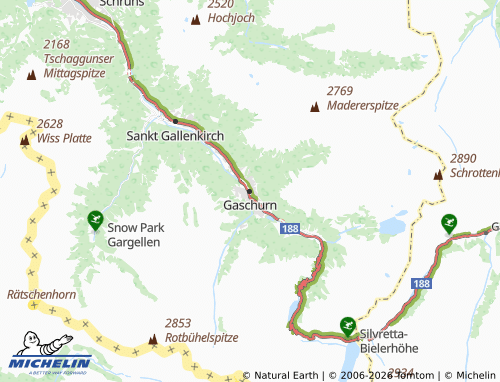Mappa MICHELIN Gaschurn - ViaMichelin