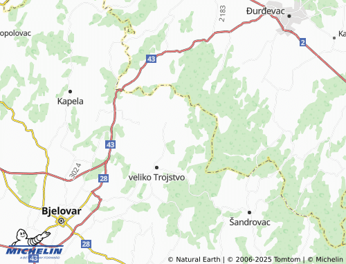 MICHELIN-Landkarte Dominkovica - ViaMichelin