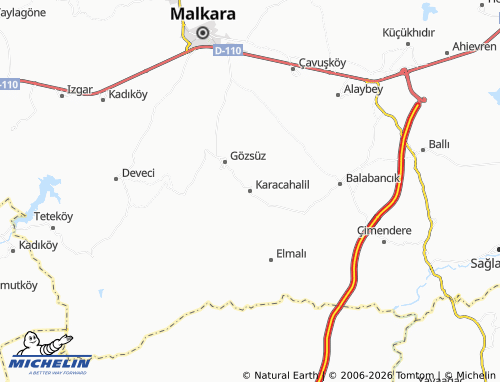 Mapa MICHELIN Karacahalil - ViaMichelin