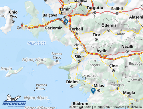 MICHELIN Kuşadası map - ViaMichelin