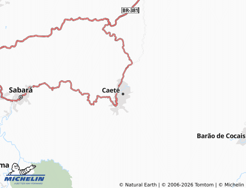 Carte MICHELIN Caeté - ViaMichelin