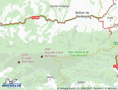 Carte MICHELIN Mare de Déu de Bastanist - ViaMichelin