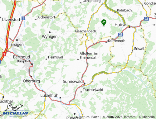 Mappa MICHELIN Affoltern im Emmental - ViaMichelin