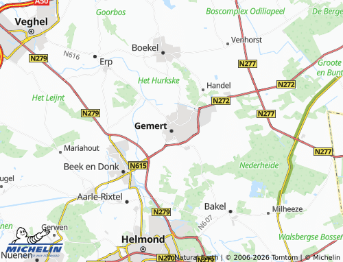 MICHELIN Gemert-Bakel map - ViaMichelin